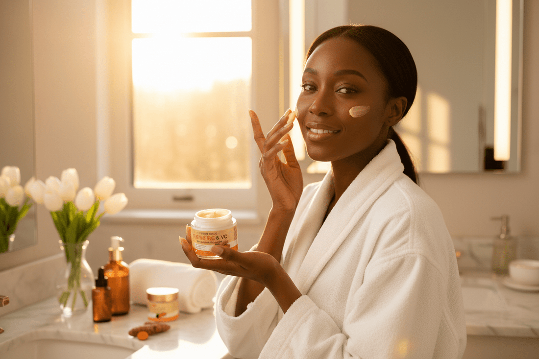 Utilisation Crème hydratante au curcuma et à la vitamine C - NassBeauty