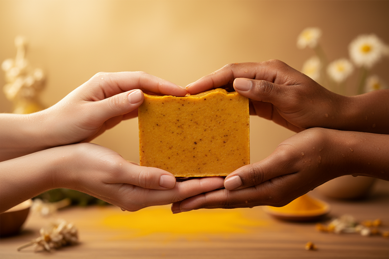 Unité et diversité autour du savon au curcuma